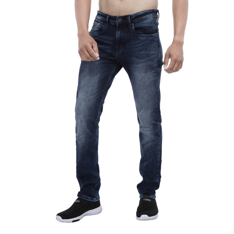 Stretchable blue denim jeans pant for men