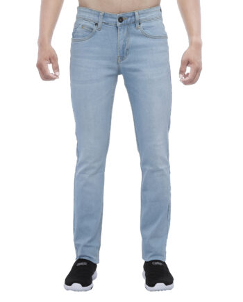 Stretchable sky blue jeans for men