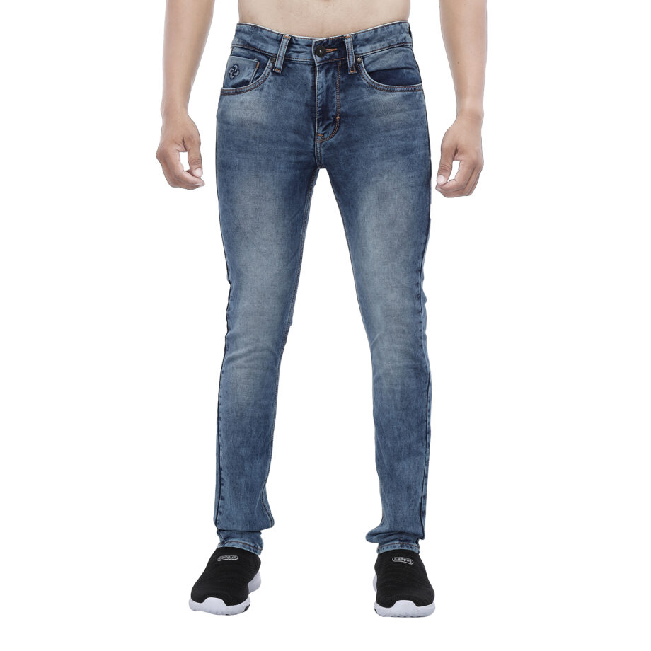 Stretchable blue jeans pant for men