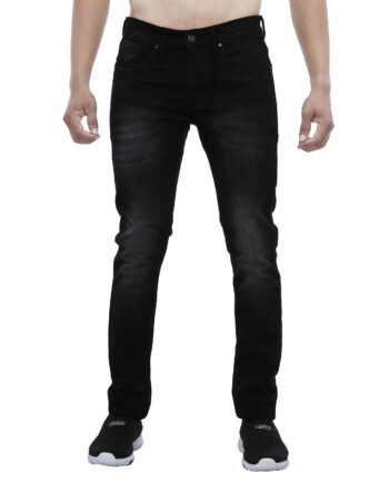 Stretchable branded black jeans for men