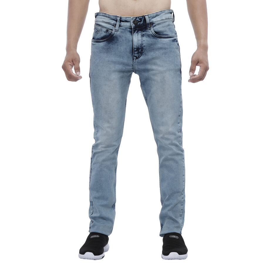 Stretchable light blue jeans pant for men