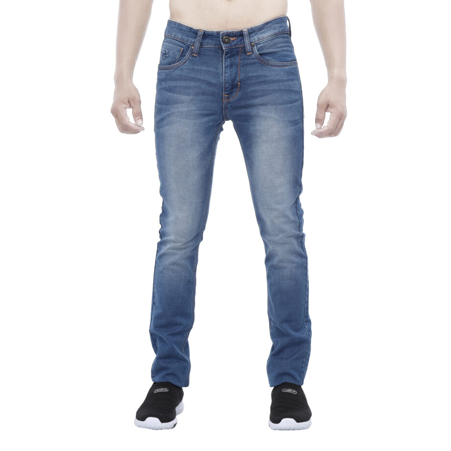 Stretchable blue denim jeans for men