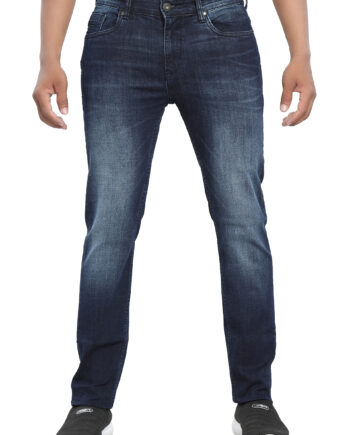 Stretchable dark blue jeans pant for men